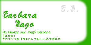 barbara mago business card